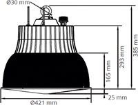 Pragmalux LED Lowbay Copa G2 30-100W 3500-13500lm 3000-4000K 2-CCT 1-10V dimbaar Wit RAL9016 - Excl. Kap-3