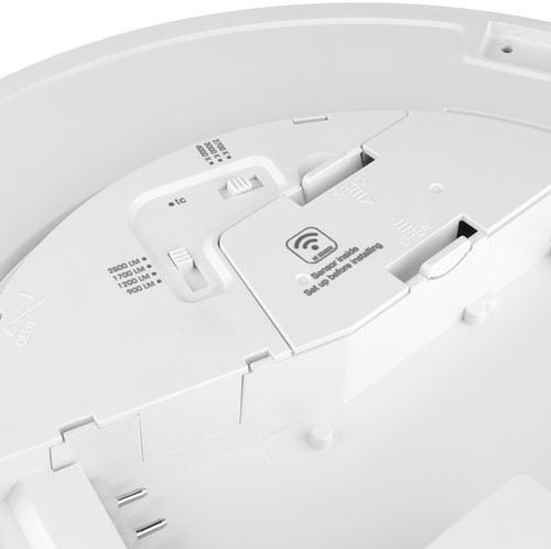 Pragmalux LED Plafonnière / Wandarmatuur Lumio-M Wit Ø335 IP65 IK10 7,5-19W 850-2400lm 2700K-3000K-4000K 3-CCT UGR<23 + HF (5.8 GHz) bewegingssensor & noodmodule 3uur autotest-7