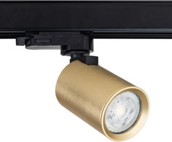 Pragmalux 3-Fase Railspot Lustra messing RAL1001 met zwarte adapter - incl. GU10 Fitting