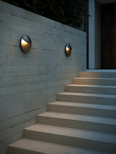 DLC Decoratieve Wandlamp Dario Zwart IP54 
