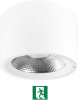 Pragmalux LED Downlight Mondial IP54 facet wit opbouw 13,5-25,5W 1700-3200lm 3000K-4000K 3-CCT CRI>90 UGR<19 60D Ø230x150(H) Buitenmaat +Philips driver & Noodmodule 1uur autotest
