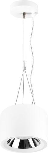 Pragmalux LED Downlight Mondial IP54 accessoire driepuntspendelset Ø120x25mm 2m wit