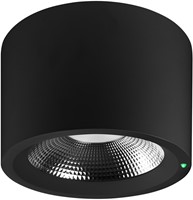 Pragmalux LED Downlight Mondial IP54 facet zwart opbouw 13,5-25,5W 1700-3200lm 3000K-4000K 3-CCT CRI>90 UGR<19 60D Ø230x150(H) Buitenmaat +Philips driver & Noodmodule 1uur autotest-2