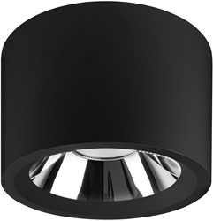 Pragmalux LED Downlight Mondial IP54 opbouwframe Aluminium Ø230x150(H) Zwart