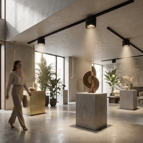 Pragmalux LED Downlight Mondial IP54 facet zwart 3-fase track 13,5-25,5W 1700-3200lm 3000K-3500K-4000K 3-CCT CRI>90 UGR<19 60D Ø230x150(H) Buitenmaat +Philips driver-5