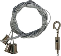 Pragmalux LED Opbouw-/pendelarmatuur Moon accessoire ophangset 3 punten 3m(Ø320-900)