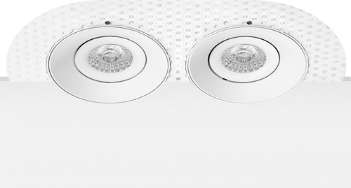 Pragmalux Inbouwspot Navis Trimless Rond 2V Kantelbaar Wit - Incl. GU10 Fitting