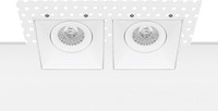 Pragmalux Inbouwspot Navis Trimless Vierkant 2V Kantelbaar wit RAL9003 - Incl. GU10 Fitting