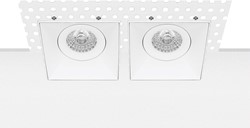 Pragmalux Inbouwspot Navis Trimless Vierkant 2V Kantelbaar Wit - Incl. GU10 Fitting