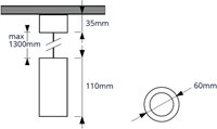 Pragmalux Pendelspot Nica-S Rond Zwart -  Incl. GU10 Fitting-1
