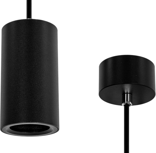 Pragmalux Pendelspot Nica-S Rond Zwart -  Incl. GU10 Fitting-2