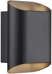 DLC Decoratieve Wandlamp Akira Zwart 4-spot IP54 Incl. GU10 Fitting