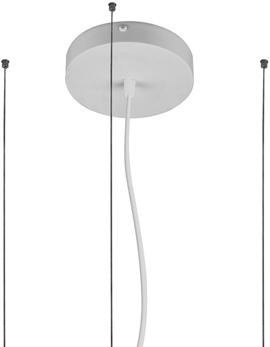 Pragmalux LED Opbouw-/pendelarmatuur Moon accessoire ophangset 3 punten met plafondkap Ø150x30mm 3m Grijs
