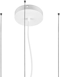 Pragmalux LED Opbouw-/pendelarmatuur Moon accessoire ophangset 3 punten met plafondkap Ø150x30mm 3m Wit