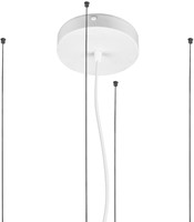 Pragmalux LED Opbouw-/pendelarmatuur Moon accessoire ophangset 4 punten met plafondkap Ø150x30mm 3m Wit (Ø1200)
