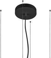 Pragmalux LED Opbouw-/pendelarmatuur Moon accessoire ophangset 4 punten met plafondkap Ø150x30mm 3m Zwart (Ø1200)