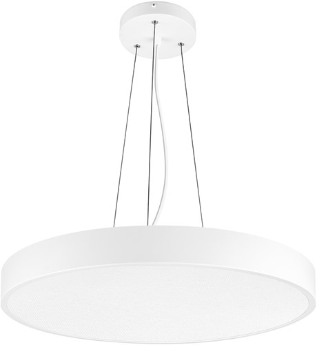 Pragmalux LED Opbouw-/pendelarmatuur Moon IP44 Ø450mm Prisma direct/indirect 28-42W 3300-5250lm 3CCT 3000-3500-4000K CRI90 Wit - DALI-2