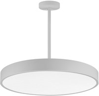 Pragmalux LED Opbouw-/pendelarmatuur Moon IP44 Ø380mm Prisma direct/indirect 14-28W 1650-3450lm 3CCT 3000-3500-4000K CRI90 Grijs - DALI-2