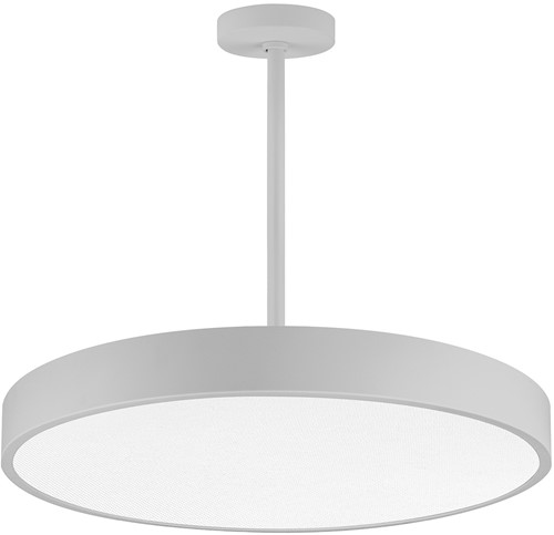 Pragmalux LED Opbouw-/pendelarmatuur Moon IP44 Ø450mm Prisma direct/indirect 28-42W 3300-5250lm 3CCT 3000-3500-4000K CRI90 Grijs - DALI-4