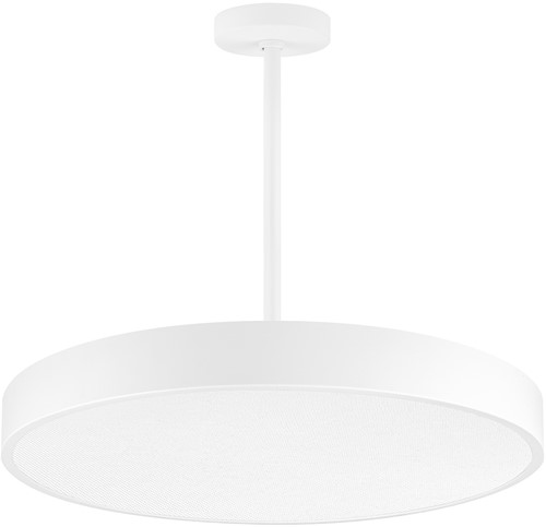 Pragmalux LED Opbouw-/pendelarmatuur Moon IP44 Ø600mm Prisma direct/indirect 28-56W 3300-6900lm 3CCT 3000-3500-4000K CRI90 Wit - DALI-3