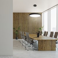 Pragmalux LED Opbouw-/pendelarmatuur Moon IP44 Ø380mm Prisma direct/indirect 14-28W 1650-3450lm 3CCT 3000-3500-4000K CRI90 Grijs - DALI-6