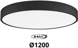 Pragmalux LED Opbouw-/pendelarmatuur Moon IP44 Ø1200mm Prisma direct/indirect 56-112W 6600-13800lm 3CCT 3000-3500-4000K CRI90 Zwart - DALI