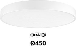 Pragmalux LED Opbouw-/pendelarmatuur Moon IP44 Ø450mm Prisma direct/indirect 28-42W 3300-5250lm 3CCT 3000-3500-4000K CRI90 Wit - DALI