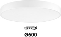 Pragmalux LED Opbouw-/pendelarmatuur Moon IP44 Ø600mm Prisma direct/indirect 28-56W 3300-6900lm 3CCT 3000-3500-4000K CRI90 Wit - DALI