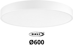 Pragmalux LED Opbouw-/pendelarmatuur Moon IP44 Ø600mm Prisma direct/indirect 28-56W 3300-6900lm 3CCT 3000-3500-4000K CRI90 Wit - DALI
