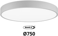 Pragmalux LED Opbouw-/pendelarmatuur Moon IP44 Ø750mm Opaal direct/indirect 56-84W 6600-10400lm 3CCT 3000-3500-4000K CRI90 Grijs - DALI