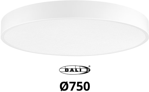Pragmalux LED Opbouw-/pendelarmatuur Moon IP44 Ø750mm Prisma direct/indirect 56-84W 6600-10400lm 3CCT 3000-3500-4000K CRI90 Wit - DALI