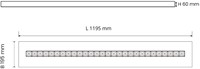 Pragmalux LED Opbouwarmatuur Optic transparant reflector 20x120cm 36W 4400-4800lm 3000K-3500K-4000K 3CCT CRI>90 UGR<16 wit RAL9003 + Philips DALI driver-4