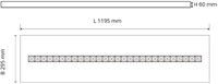 Pragmalux LED Opbouwarmatuur Optic hoogglans reflector 30x120cm 26-36W 3600-4800lm 3000K-3500K-4000K 3CCT CRI>90 UGR<16 wit RAL9003 + Philips driver-3