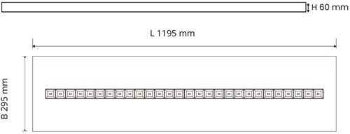 Pragmalux LED Opbouwarmatuur Optic hoogglans reflector 30x120cm 36W 4400-4800lm 3000K-3500K-4000K 3CCT CRI>90 UGR<16 zwart RAL9005 + Philips DALI driver-4