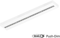 Pragmalux LED Opbouwarmatuur Optic hoogglans reflector 20x120cm 36W 4400-4800lm 3000K-3500K-4000K 3CCT CRI>90 UGR<16 wit RAL9003 + Philips DALI driver