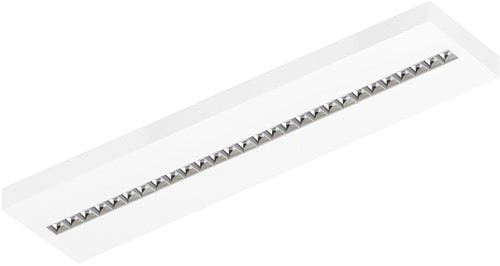Pragmalux LED Opbouwarmatuur Optic hoogglans reflector 30x120cm 36W 4400-4800lm 3000K-3500K-4000K 3CCT CRI>90 UGR<16 wit RAL9003 + Philips DALI driver-1