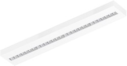 Pragmalux LED Opbouwarmatuur Optic matte reflector 20x120cm 26-36W 3550-4750lm 3000K-3500K-4000K 3CCT CRI>90 UGR<16 wit RAL9003 + Philips driver