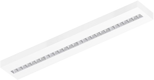 Pragmalux LED Opbouwarmatuur Optic matte reflector 20x120cm 36W 4350-4750lm 3000K-3500K-4000K 3CCT CRI>90 UGR<16 wit RAL9003 + Philips DALI driver-1