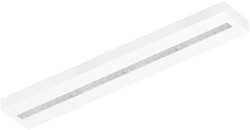 Pragmalux LED Opbouwarmatuur Optic transparant reflector 20x120cm 26-36W 3600-4800lm 3000K-3500K-4000K 3CCT CRI>90 UGR<16 wit RAL9003 + Philips driver