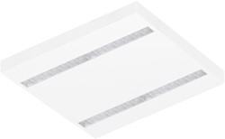 Pragmalux LED Opbouwarmatuur Optic transparant reflector 60x60cm 26-36W 3600-4800lm 3000K-3500K-4000K 3CCT CRI>90 UGR<16 wit RAL9003 + Philips driver