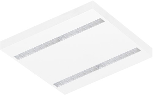 Pragmalux LED Opbouwarmatuur Optic transparant reflector 60x60cm 36W 4400-4800lm 3000K-3500K-4000K 3CCT CRI>90 UGR<16 wit RAL9003 + Philips DALI driver-1