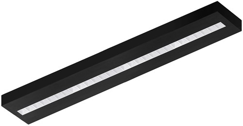 Pragmalux LED Opbouwarmatuur Optic witte reflector 20x120cm 36W 4350-4750lm 3000K-3500K-4000K 3CCT CRI>90 UGR<16 zwart RAL9005 + Philips DALI driver-1