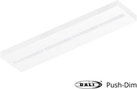 Pragmalux LED Opbouwarmatuur Optic witte reflector 30x120cm 36W 4350-4750lm 3000K-3500K-4000K 3CCT CRI>90 UGR<16 wit RAL9003 + Philips DALI driver