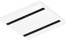 Pragmalux LED Opbouwarmatuur Optic zwarte reflector 60x60cm 26-36W 3200-4400lm 3000K-3500K-4000K 3CCT CRI>90 UGR<16 wit RAL9003 + Philips driver