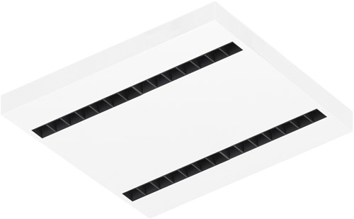 Pragmalux LED Opbouwarmatuur Optic zwarte reflector 60x60cm 36W 4050-4400lm 3000K-3500K-4000K 3CCT CRI>90 UGR<16 wit RAL9003 + Philips DALI driver-1