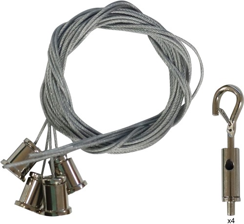 Pragmalux LED Paneel 4 puntige Ophangset max. 20kg