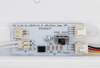 Pragmalux LED Opbouwarmatuur Opus prisma 160x1495mm max.50W 6850lm 3000K-4000K 2CCT UGR<19 wit RAL9003 DALI2 + noodmodule 3uur zelftest-6