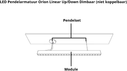 Interlight LED Pendelarmatuur Orion Linear Up/Down 29W 3000K 85D 3000lm Zwart UGR<19 - Dimbaar-8