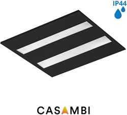 Pragmalux LED Paneel Flexcore IP44 60x60cm 36W 4850-5100lm 3000K-3500K-4000K 3CCT CRI>90 UGR<19 zwart RAL9005 +TCI Casambi Driver
