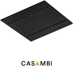 Pragmalux LED Paneel Optic zwarte reflector 60x60cm 36W 4050-4400lm 3000K-3500K-4000K 3CCT CRI>90 UGR<16 zwart RAL9005 + TCI Casambi Driver